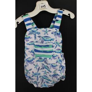 SASSY STITCHES BABY BUBBLE OUTFIT TURTLES 12M